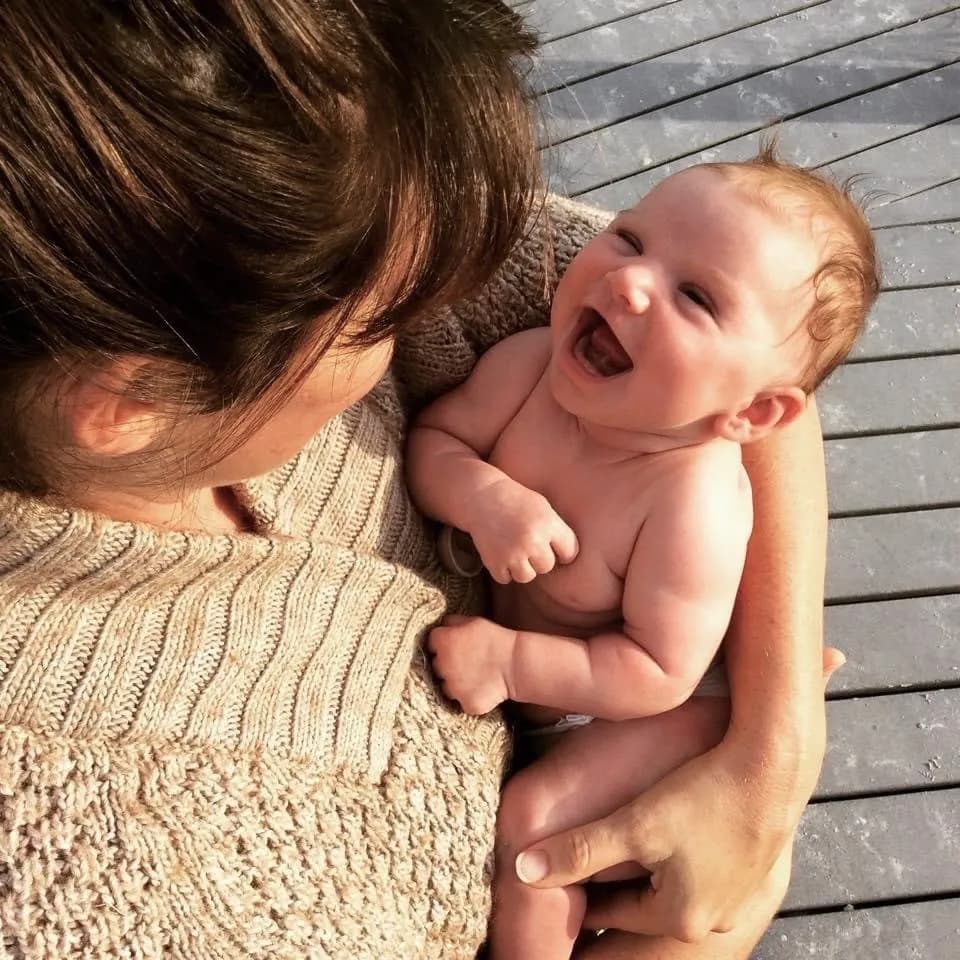 Sarah with baby